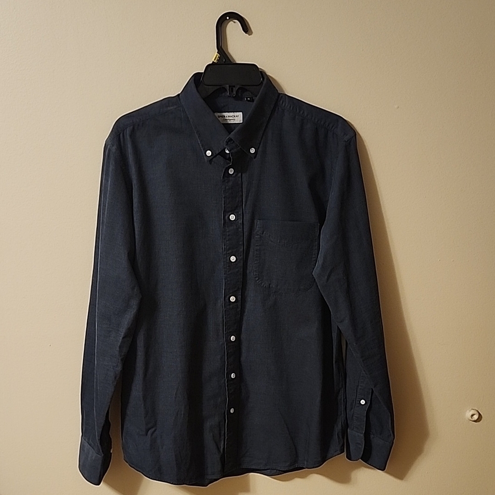 Men's Navy Button-Down Shirt